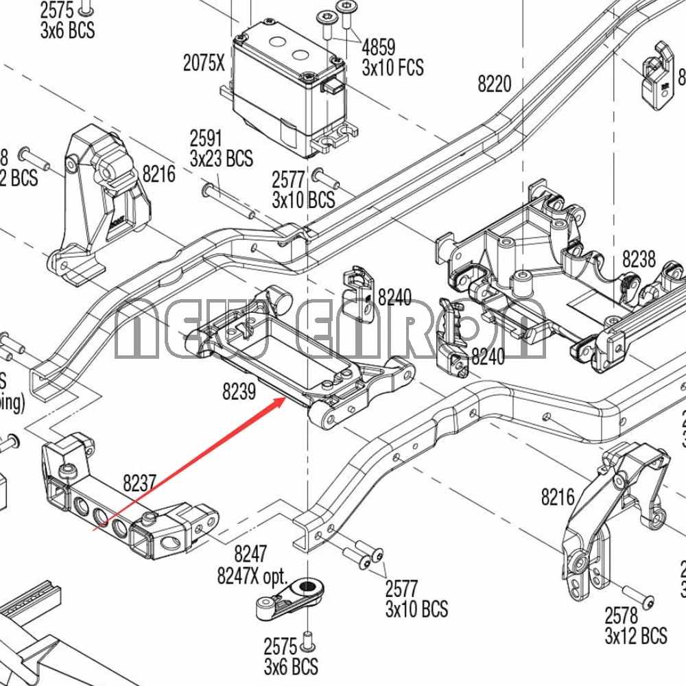 Новинка ENRON 1 шт. алюминиевое переднее рулевое крепление сервопривода #8239 для