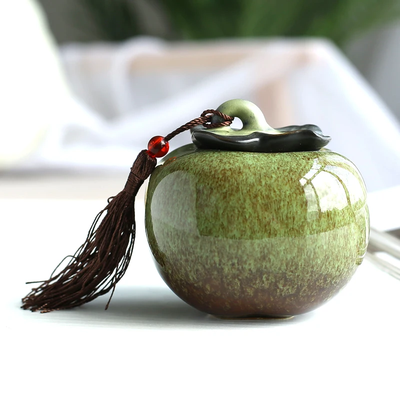 

Керамические чайные банки с имитацией хурмы