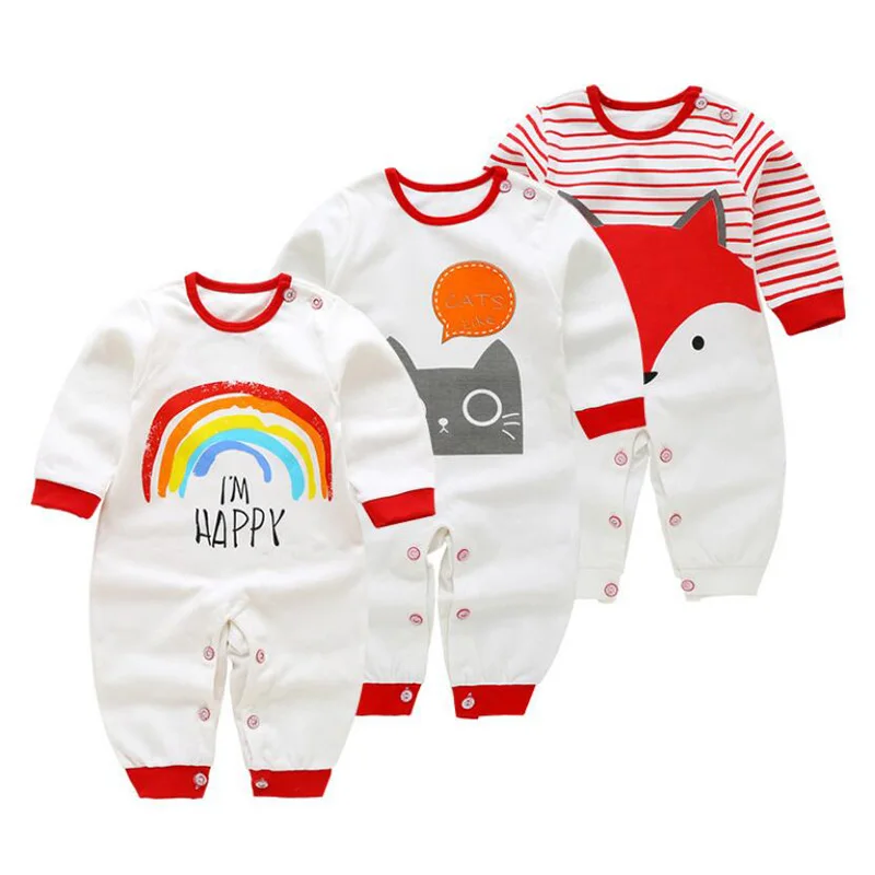 3 шт./компл. комбинезоны для новорожденных мальчиков и девочек 0-12 месяцев |