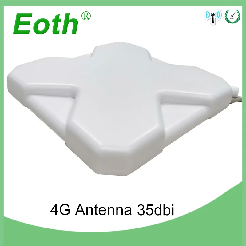 eoth 3g 4g lte antenna pbx sma male 2m cable 35dbi 2sma connector for 4g modem router adapter sma female to crc9 male connector free global shipping