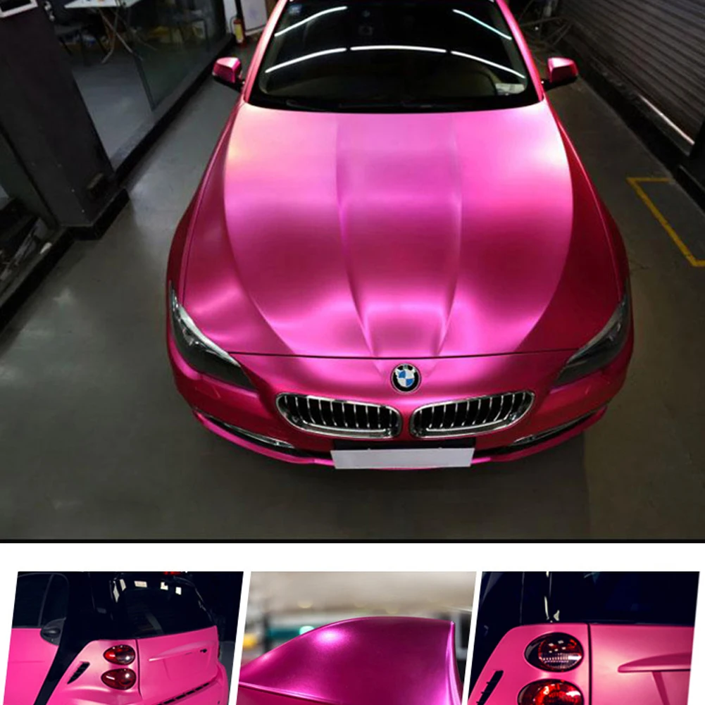 Розовая Автомобильная наклейка внешние аксессуары виниловая пленка обертывание