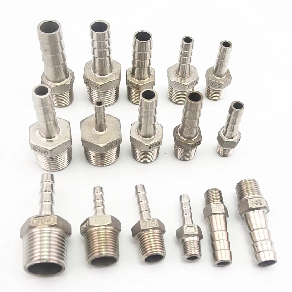 1/8 &quot1/4" 3/8 &quot1/2" BSP наружная резьба фитинг для трубы до 6 8 10 12 мм ID Барб шланг