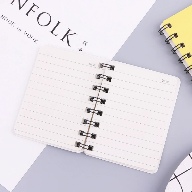 

Smiling Face Daily Office Supplies Planner Spiral Notebook Diary Memo Notepad