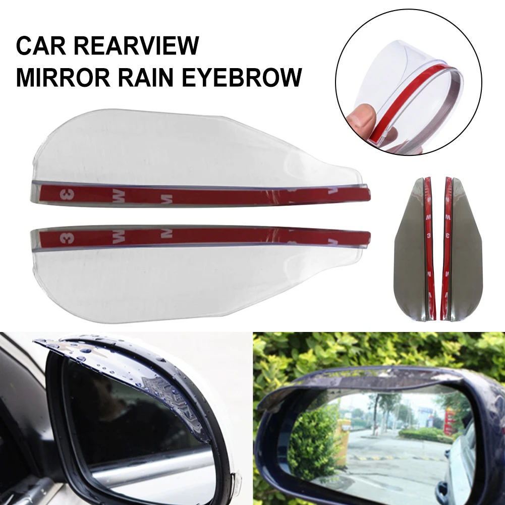 

2PCS Universal Car Rearview Mirror Rain Cover Sun Visor Side View Mirror Rain Eyebrow Shade Protector Cars Tucks SUV Accessories