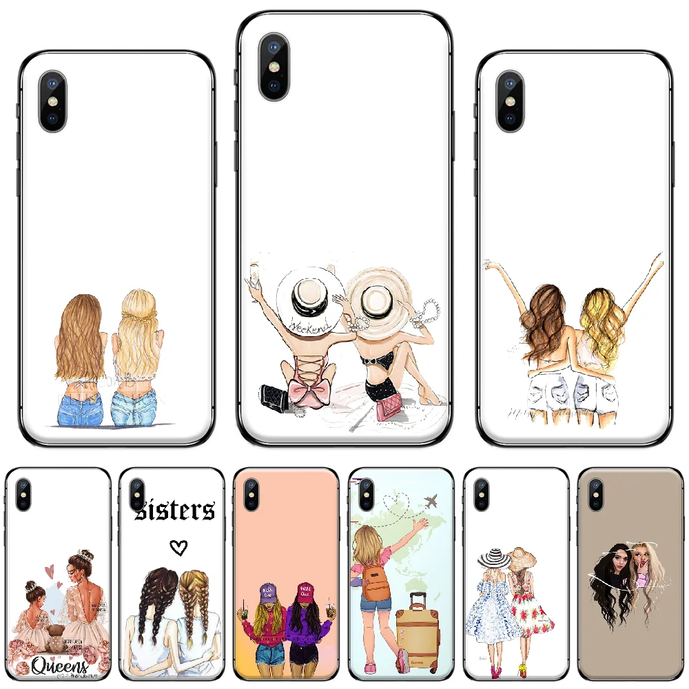 Чехол для мобильного телефона Sister girl travel мягкий черный чехол iphone 5 5s 5c se 6 6s 7 8 plus x xs