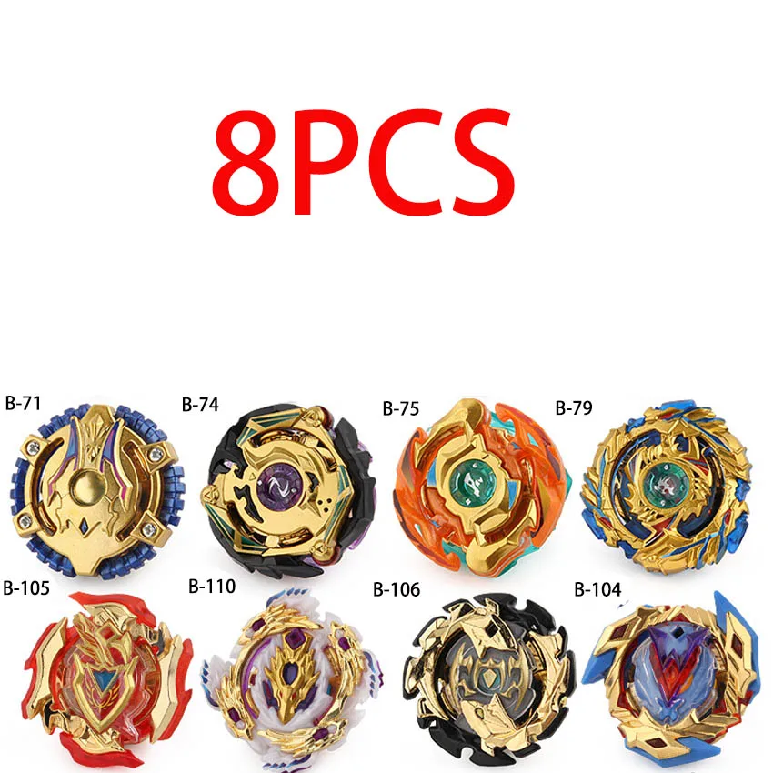 8pcs Новая комбинация Beyblade Burst набор игрушек Beyblades Арена Bayblade Metal Fusion 4D с пусковым устройством спиннинг топ игрушки - Цвет: 8pcs