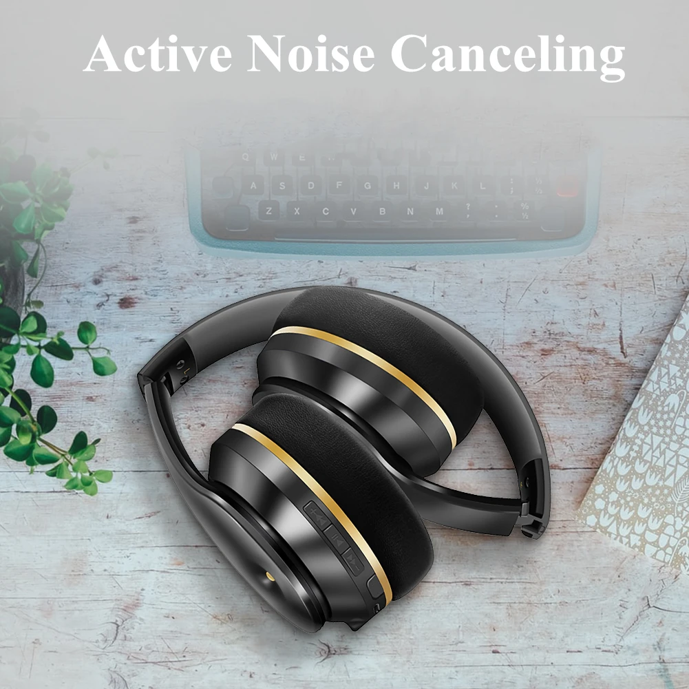 Беспроводная складная Bluetooth гарнитура IKOLE ANC HIFI наушники с супер басами и активным
