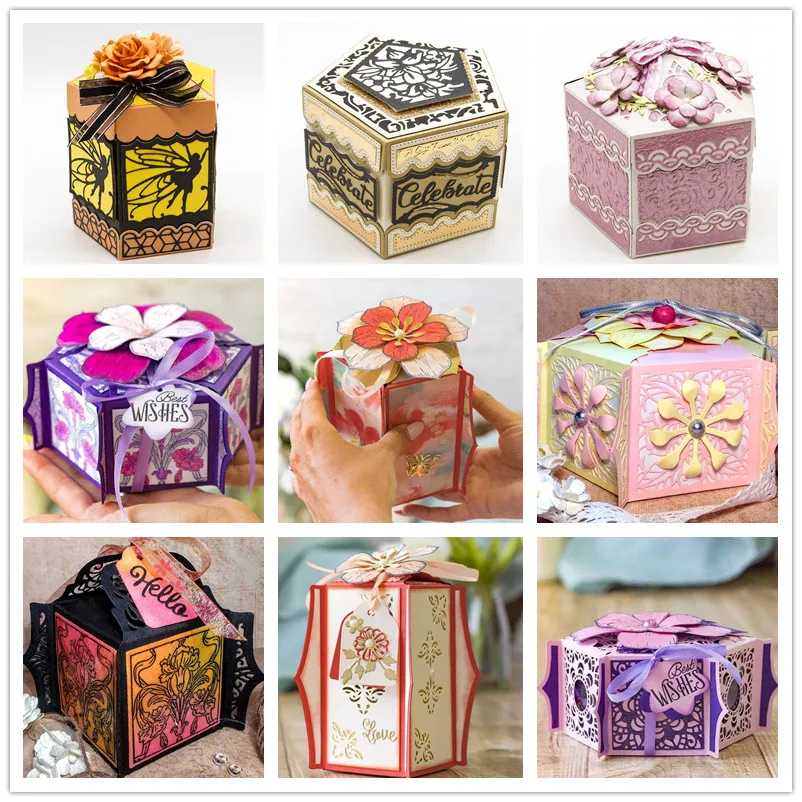 

3D Box Lace Frame Panel Retro Metal Cutting Dies Stencil For Scrapbooking Embossing DIY Paper Card Handcrafts Handmade Templates