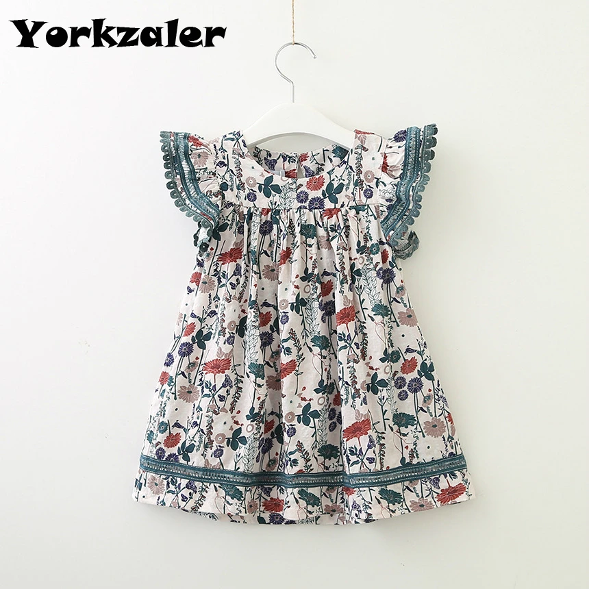 

Платья с цветочным рисунком для девочек; Новое летнее платье для девочек; Милые детские вечерние костюмы с цветочным рисунком; Кружевное пл...