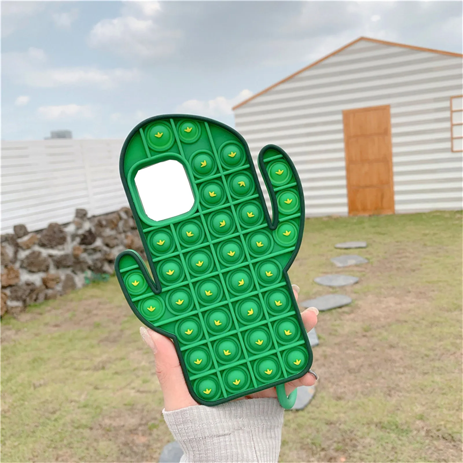 

New Phone Case Fidget Toys for IPhone 11 Pro XR XS Max Huawei P40 Relief Stress Anxiety Silicone Cover Phone Case Toys Happy
