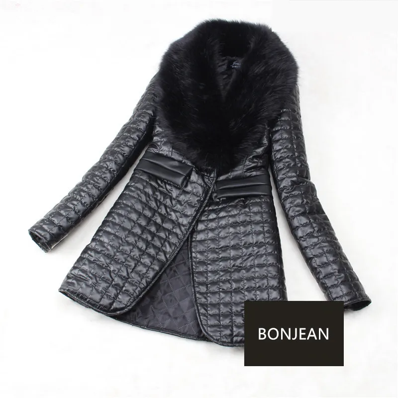 Зимняя Новинка шуба из искусственного меха женская с меховым воротником лисьего