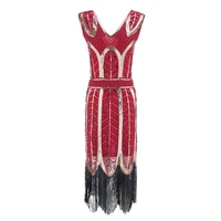 black red golden s m l xl xxl xxxl 1920s flapper dress great gatsby party evening sequins fringed dresses gown plus size dress