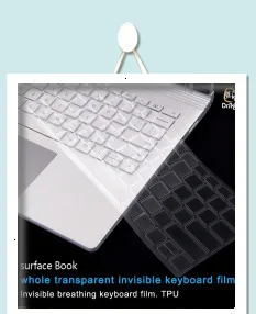 Ультра-тонкий ТПУ чехол из закаленного стекла для microsoft поверхности GO 1" прозрачный Невидимый wetarproof мембраны клавиатуры