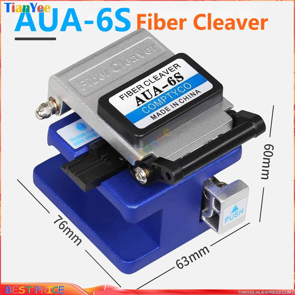 High Precision Fiber cleaver AUA-6S Cable Cutting Knife FTTT Fiber Optic Knife Tools cutter Cleavers and match 16 surface blade