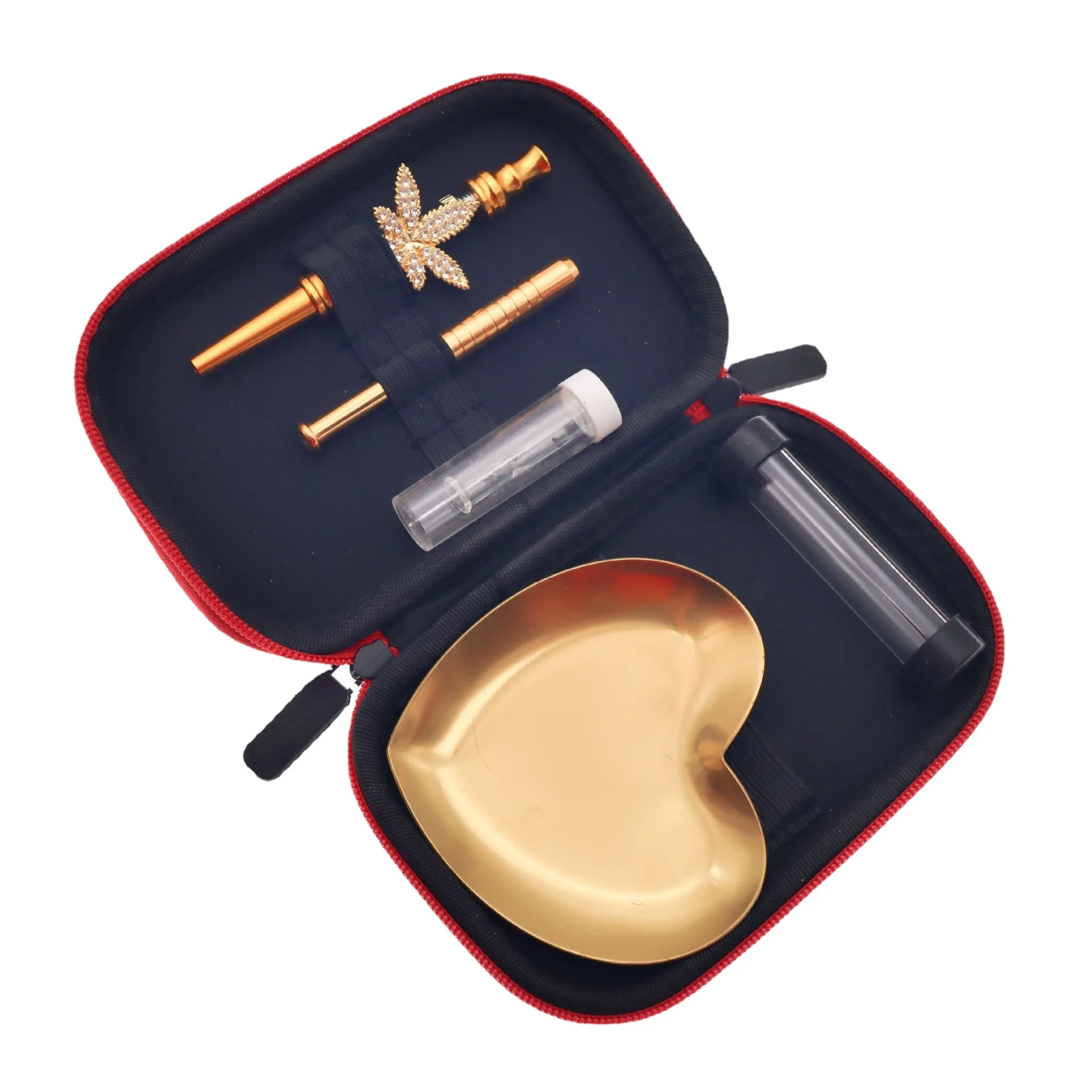 Металлический Набор для курения с ножницами в форме листьев стеклянная бутылка