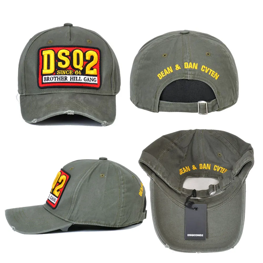 DSQICOND2 бренд DSQ Casquette шапки с однотонным узором шапки с буквами DSQ2 Casquette папа хип-хоп бейсболка Snapback кепки для мужчин и женщин