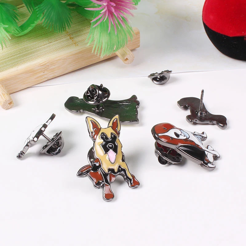 Модная мультяшная брошь в виде животных 10 стилей милые собаки металлические