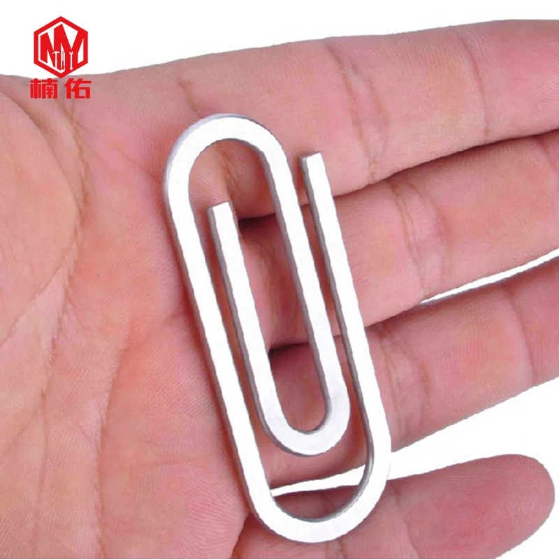 

1PC Stainless Steel Paperclip Metal Cash Clip Creative Money Clip Card Clip Bill Clip