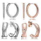 Серьги женские из серебра 925 пробы с подвесками в виде Розы