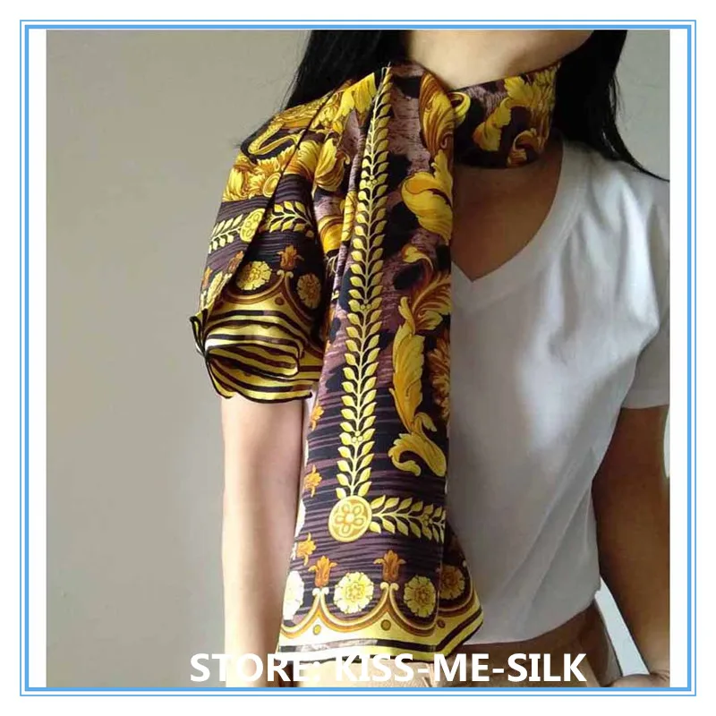 Светло-Шелковый роскошный Леопардовый принт KISS-ME-SILK Черное золото