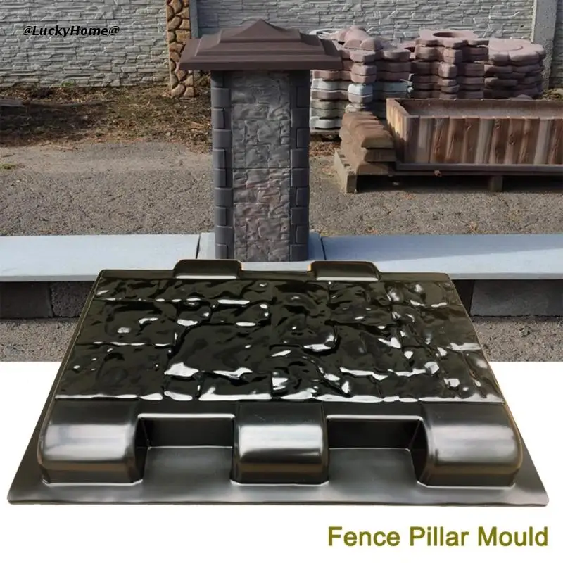 

Cement Fence Mold Plastic Brick Stone Pillar Concrete Mould Path Stepping Mold 11UA