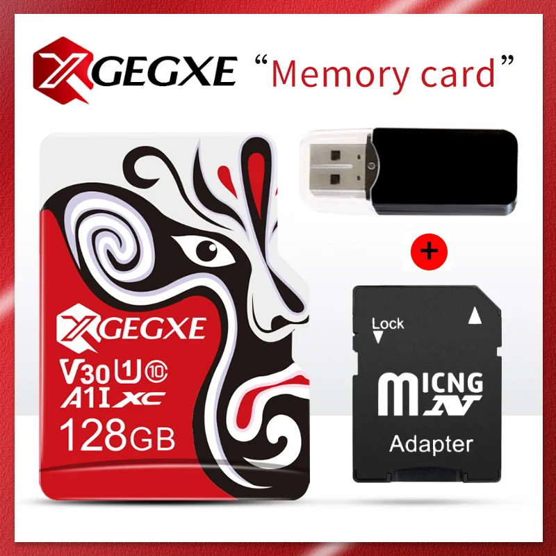 128GB with gifts XGEGXE, бренд, Micro SD карта, 32 ГБ, класс 10, карта памяти, Китайская опера, microSD, 256 ГБ, 128 ГБ, 64 ГБ, 16 ГБ, TF карта памяти - Емкость: 128GB with gifts
