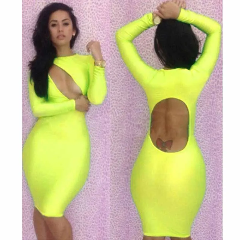 Клубное платье с длинным рукавом 6 цветов оптовая продажа 2016 женская одежда