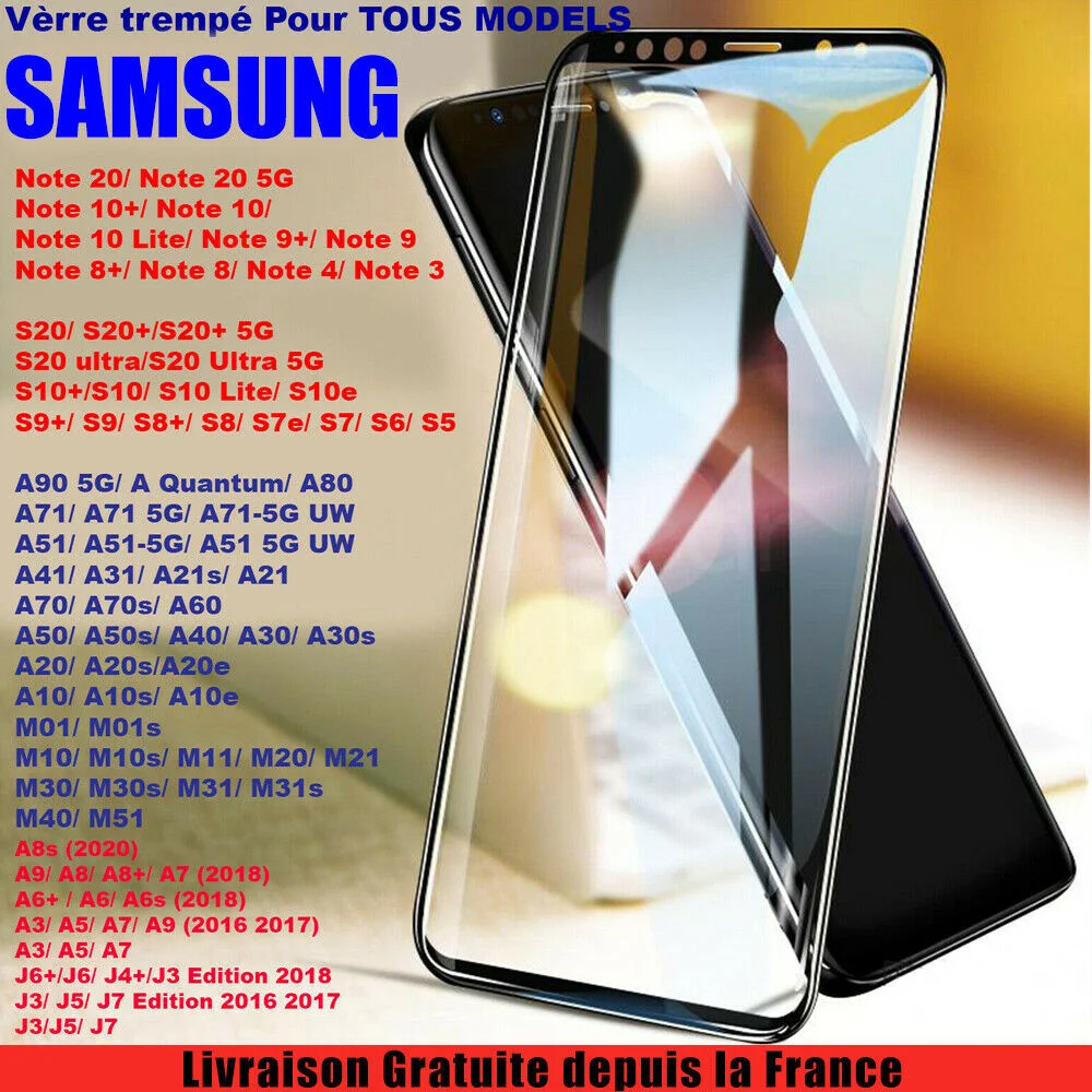 

Film Vitre Protection cran Verre Tremp For Samsung NOTE 20/10 S20/S7/S6/S8/S9/S10