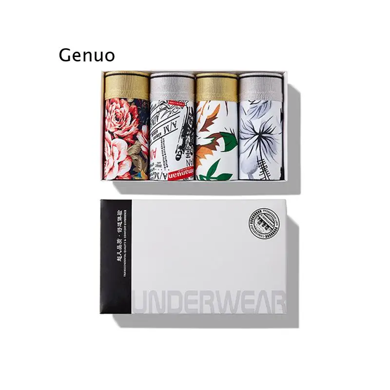 Комплект мужского высокоэластичного нижнего белья трусы боксеры из вискозы и