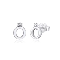 gpy earrings for women polished crown stud earring pendientes kolczyki earings aretes brincos 925 sterling silver fine jewelry