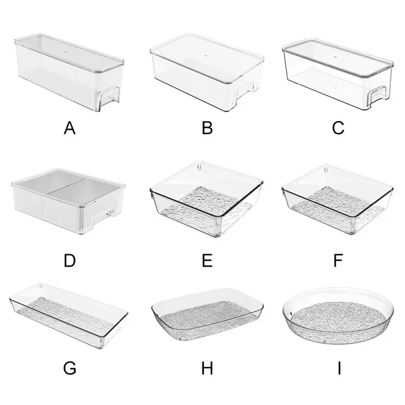 

Plastic Refrigerator Storage Box Transparent Food Storage Rack Organizer For Countertops Cabinets Pantry Fridge Freezer Kitchen
