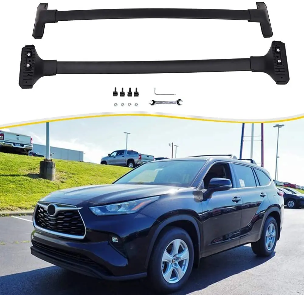 

2Pcs crossbars Cross bar Roof Rack fits for Highlander XU70 2020 2021 2022 L & LE Without Rail