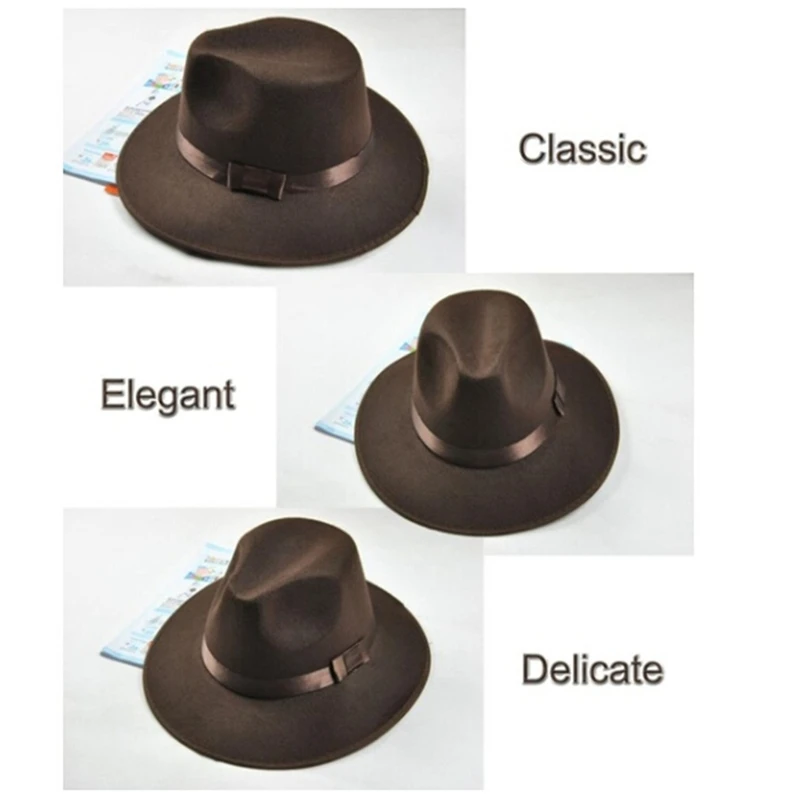 Фетровая шляпа для мужчин и женщин имитация шерсти зимние женские фетровые шапки