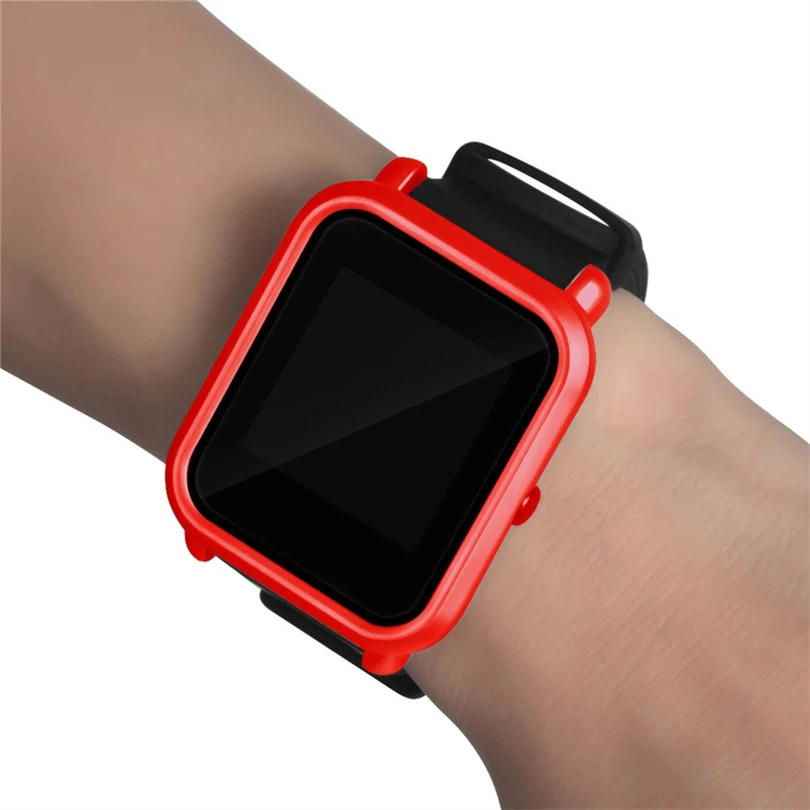 Защитный чехол-накладка для Huami Amazfit Bip Younth Watch с защитной пленкой для экрана, тонкая красочная рамка, корпус из поликарбоната, идеально подходит для S30