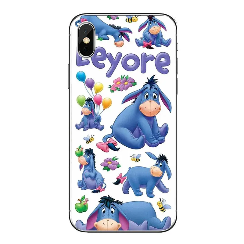 For iPhone XS Max XR X 4 4S 5 5S 5C SE 6 6S 7 8 Plus Samsung Galaxy J1 J3 J5 J7 A3 A5 Soft Transparent Shell Covers art Eeyore |