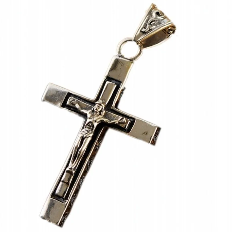 

925 pure silver man pendant retro Thai silver trend Jesus cross pendant for men and women