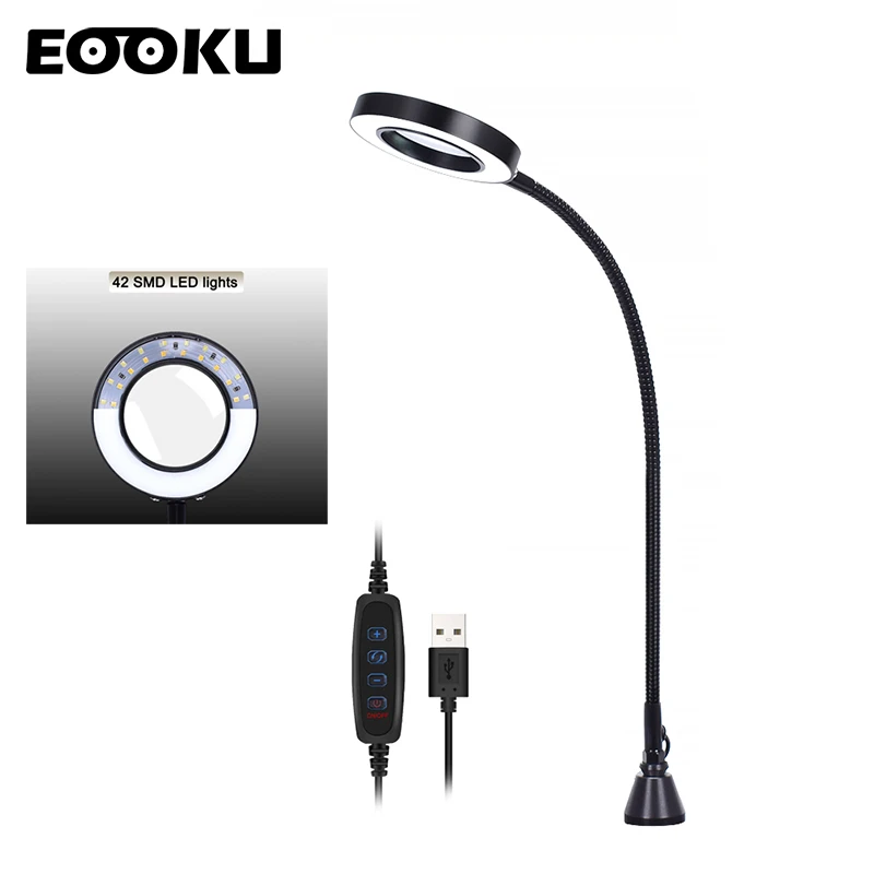 Светодиодная настольная лампа для чтения EOOKU с магнитным основанием