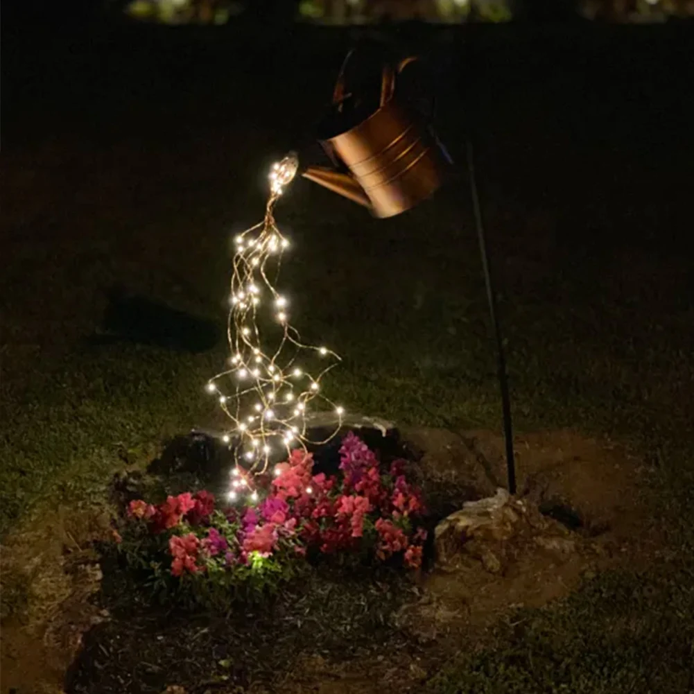 

Hook With Light Watering Can Home Decor Yard Art Heavy Duty Outdoor Garden Hanging Stake Iron Party Star Type Wedding