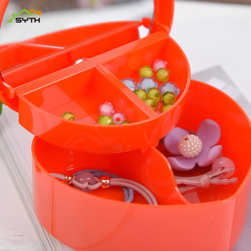 Шкатулка для ювелирных изделий в форме сердца девочек детский футляр косметики с