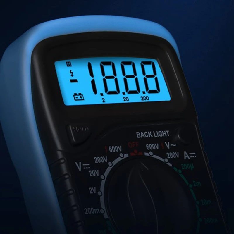 XL830L Handheld Digital Multimeter LCD Backlight Portable AC/DC Ammeter Voltmeter Ohm Voltage Tester Meter Multimetro | Инструменты
