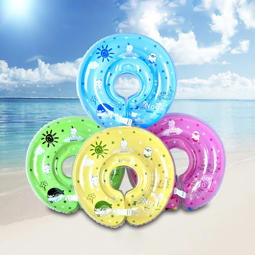 

Cartoon Printing Inflatable Float Ring Water Floating Drink Cup Holder Accessory Summer Leak Proof Nozzle Float Neck Ring