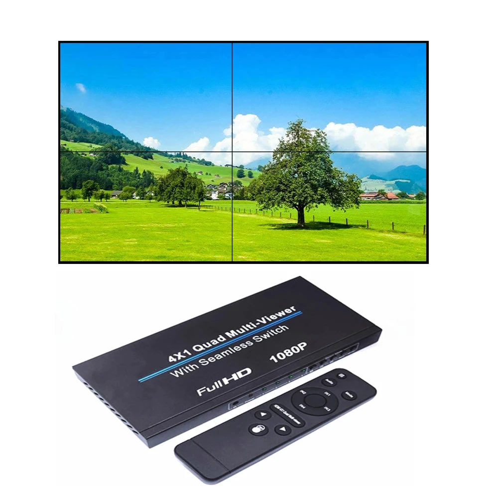 4x1 HDMI совместимый мульти экран четырехэкранный дисплей мультипросмотр бесшовный