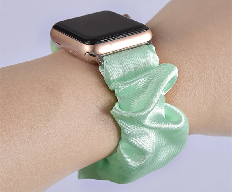 Scrunchie Elastic Strap for apple watch 5 band 44mm 40mm women watchband bracelet for series 5 4 3 for iwatch band 38mm 42mm 38
