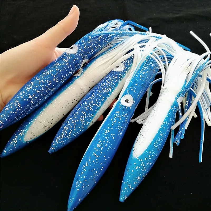 Swolfy 5 шт. 30 см 40 г осьминог приманки кальмары Рыболовная Приманка Мягкая приманка