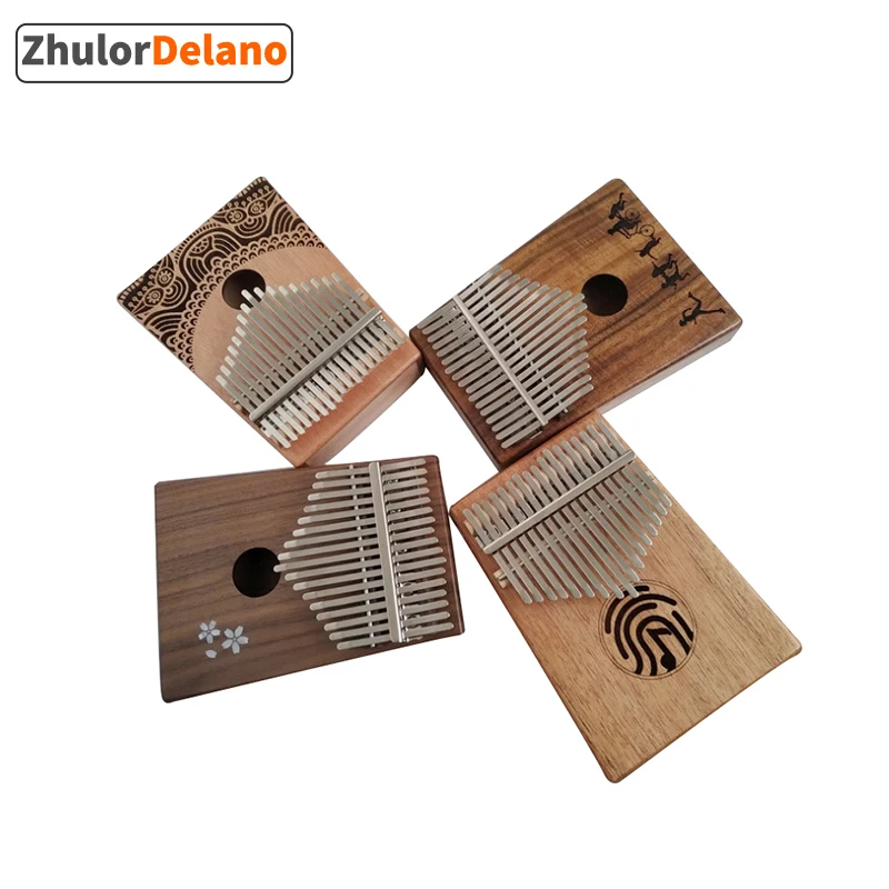 

Kalimba 17 Keys Thumb Piano Pocket Size Beginners Friendly Supporting Bag and Keyboard Musical Instrument