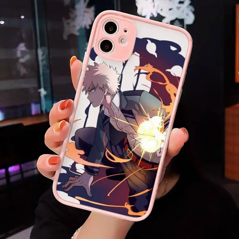 

My Hero Academia Anime Phone Cases Matte For iPhone 12 Mini 11 Pro XR XS Max 7 8 Plus X Hard PC Back Cover