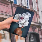 Чехол-накладка для Ipad 2, 3, 4, 2020, 12,9, 10,5 дюйма, из искусственной кожи, с цветами
