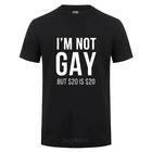 Я не гей, но 20 баксов это 20 баксов смешная футболка для мужчин, биссексуалов, ЛГБТ, гей-Прайд вечеринка на день рождения подарки хлопковая футболка