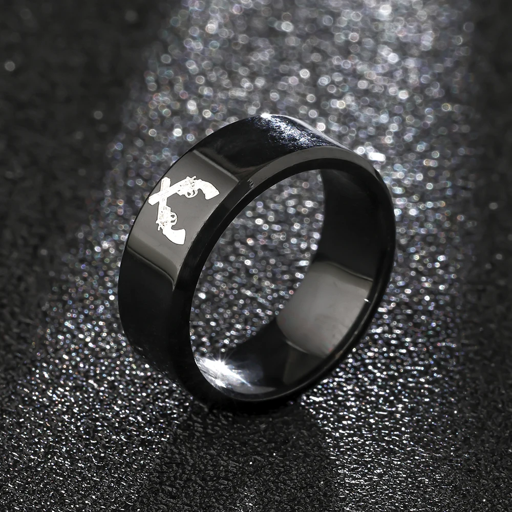 MOREDEAR 8 мм титановое кольцо для мужчин и женщин мужское вращающееся пистолета |