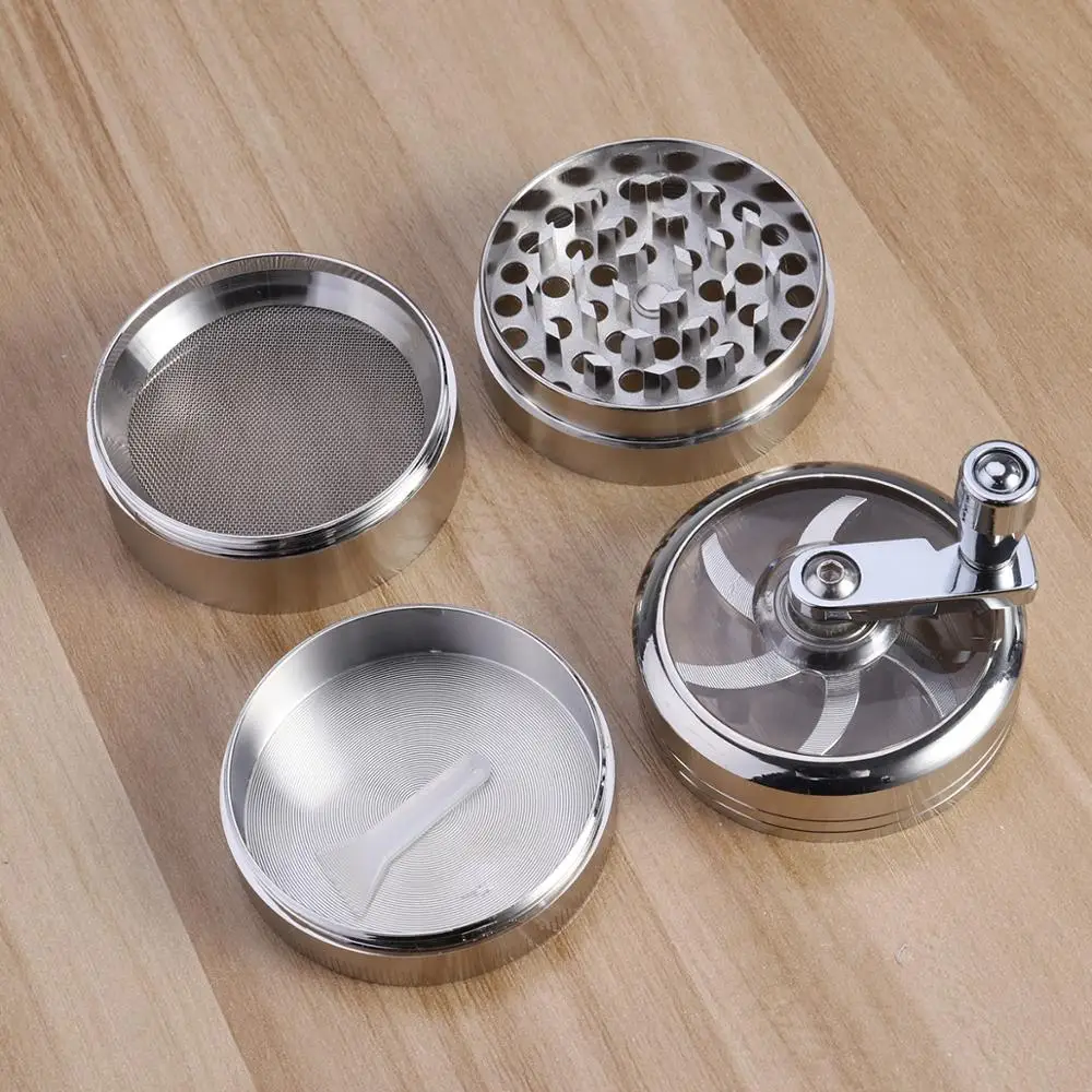 4 слойная дробилка для специй и табака трав водорослей с ручка мельницы соли